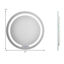 Load image into Gallery viewer, 20&quot; LED Touch Button Wall Mount Bathroom Round Mirror
