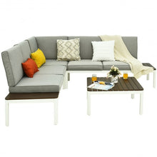 Load image into Gallery viewer, 4PCS Patio Aluminum Conversation Furniture Set
