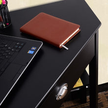Load image into Gallery viewer, Corner Wooden PC Laptop Computer Desk-Black

