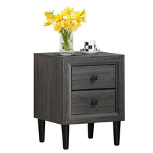 Load image into Gallery viewer, Multipurpose Retro Bedside Nightstand with 2 Drawers

