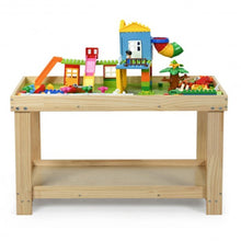 Load image into Gallery viewer, Solid Multifunctional Wood Kids Activity Play Table-Natural
