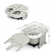 Load image into Gallery viewer, Foldable Foot Spa Bath Motorized Massager with Bubble Red Light Timer Heat-Gray
