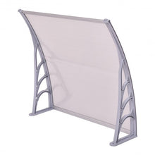 Load image into Gallery viewer, 40&quot; x 40&quot; Outdoor Polycarbonate Front Door Window Awning Canopy-Gray
