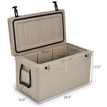 Load image into Gallery viewer, 64 Quart Heavy Duty Outdoor Insulated Fishing Hunting Ice Chest -Gray
