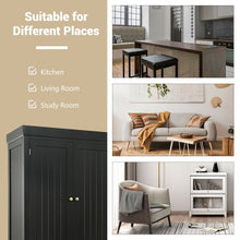 Load image into Gallery viewer, Cupboard Freestanding Kitchen Cabinet w/ Adjustable Shelves-Espresso
