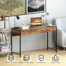 Load image into Gallery viewer, 2-Drawer Computer Desk Study Table Home Office Writing Workstation-Coffee

