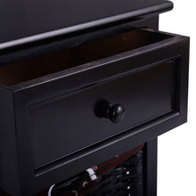 Load image into Gallery viewer, Black/White 3 Tiers 1 Drawer Night Stand-Black
