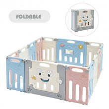 Load image into Gallery viewer, 14-Panel Foldable Baby Playpen Kids Activity Centre-Multicolor
