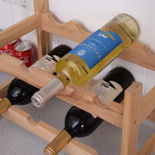 Load image into Gallery viewer, 2 Tier Storage 8 Bottle Wood Wine Rack
