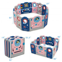 Load image into Gallery viewer, 14-Panel Foldable Baby Playpen Kids Safety Play Center with Lockable Gate
