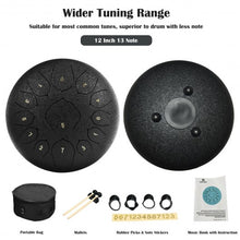 Load image into Gallery viewer, Steel Tongue Handpan Drum 13 Notes 12�-Black
