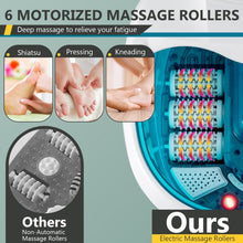 Load image into Gallery viewer, Foot Spa Tub with Bubbles and Electric Massage Rollers for Home Use-Blue
