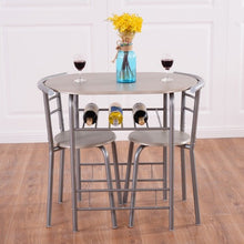 Load image into Gallery viewer, 3 pcs Home Kitchen Bistro Pub Dining Table 2 Chairs Set
