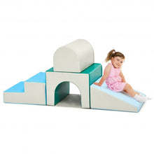 Load image into Gallery viewer, 4-piece Single-Tunnel SoftZone Climb Crawl Activity Play Set Toddler Kid
