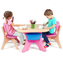 Load image into Gallery viewer, In/Outdoor 3-Piece Plastic Children Play Table &amp; Chair Set

