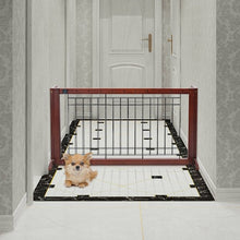 Load image into Gallery viewer, Solid Wood Adjustable Free Stand Dog Gate
