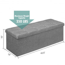 Load image into Gallery viewer, Fabric Folding Storage with Divider Bed End Bench-Light Gray
