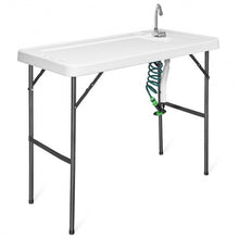 Load image into Gallery viewer, Folding Cleaning Sink Faucet Cutting Camping Table w/ Sprayer

