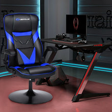 Load image into Gallery viewer, Rocking Gaming Chair Height Adjustable Swivel Racing Style Rocker -Blue
