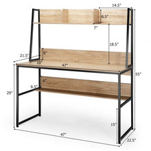 Load image into Gallery viewer, 47&quot; Computer Desk Writing Study Table Workstation-Natural
