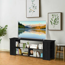 Load image into Gallery viewer, Wood Storage Cabinet TV Stand for TVs up to 50&quot;-Black
