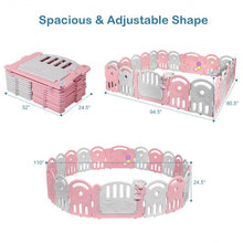 Load image into Gallery viewer, 20-Panel Playpen with Music Box &amp; Basketball Hoop-Pink

