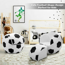 Load image into Gallery viewer, Football Shaped Kids Sofa Couch with Ottoman
