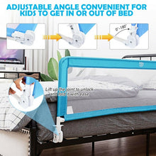 Load image into Gallery viewer, 59&quot; Breathable Baby Children Toddlers Bed Rail Guard-Blue
