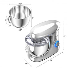 Load image into Gallery viewer, 6.3 Quart Tilt-Head Food Stand Mixer 6 Speed 660W-Silver
