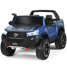 Load image into Gallery viewer, 24V Licensed Toyota Hilux Ride On Truck Car 2-Seater 4WD with Remote Painted Blue

