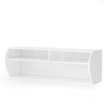 Load image into Gallery viewer, 48.5&quot; 2 Tier Modern Wall Mounted Hanging Floating Shelf-White
