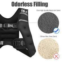 Load image into Gallery viewer, 16LBS Workout Weighted Vest with Mesh Bag Adjustable Buckle
