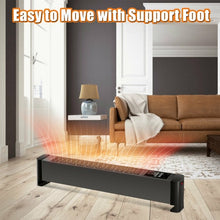 Load image into Gallery viewer, 1500W Baseboard Hardwire Electric Heater Fast Heating with Remote Control Timer
