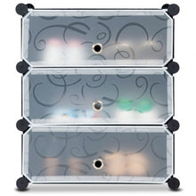 Load image into Gallery viewer, DIY 3 Cube 6 Pair Space Saving Portable Shoe Storage Cabinet
