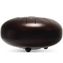 Load image into Gallery viewer, 10&quot; High Carbon 11 Notes Steel Tongue Drum with Drum Hammer-Coffee
