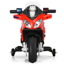 Load image into Gallery viewer, 6V Kids 4-Wheel Ride On Police Motorcycle with Training Wheels-Red

