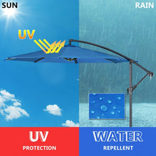 Load image into Gallery viewer, 10&#39; Patio Outdoor Sunshade Hanging Umbrella-Blue
