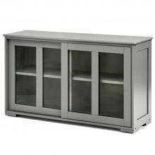 Load image into Gallery viewer, Sideboard Buffet Cupboard Storage Cabinet with Sliding Door-Gray
