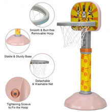 Load image into Gallery viewer, Kids Basketball Hoop Stand with Adjustable Height-Pink
