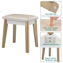Load image into Gallery viewer, Set 3 Vanity Table Color Lighting Modes Make Up Table &amp; Stool Set
