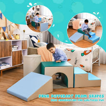 Load image into Gallery viewer, 4-piece Single-Tunnel SoftZone Climb Crawl Activity Play Set Toddler Kid
