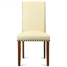 Load image into Gallery viewer, Set of 2 High Back Armless Fabric Dining Chairs
