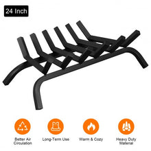 Load image into Gallery viewer, 24&quot; Iron Fireplace Log Grate Firewood Burning Rack
