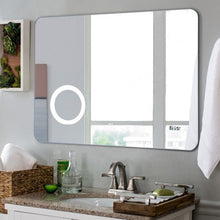Load image into Gallery viewer, LED Touch Button Wall-Mounted Makeup Mirror w/ Clock
