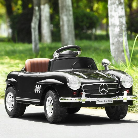 Licensed Mercedes Benz 6V Battery Powered Kids Ride On Car with Parent Remote Control-Black