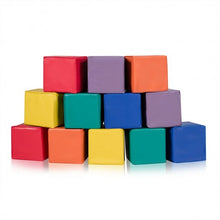 Load image into Gallery viewer, 12-Piece 5.5&quot; Soft Colorful Foam Building Blocks
