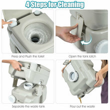 Load image into Gallery viewer, 5.3 Gallon 20 L Portable Travel Toilet for Camping RV Indoor Outdoor
