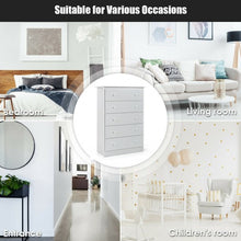 Load image into Gallery viewer, Functional Storage Organized Dresser with 5 Drawer-White
