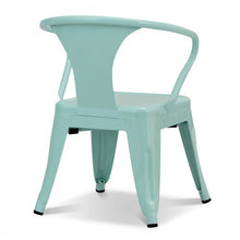 Load image into Gallery viewer, Set of 2 Steel Armchair Stackable Kids Chairs-Green
