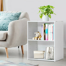 Load image into Gallery viewer, 2 Tier Open Night Stand End Table Sofa Side Storage Furniture-White
